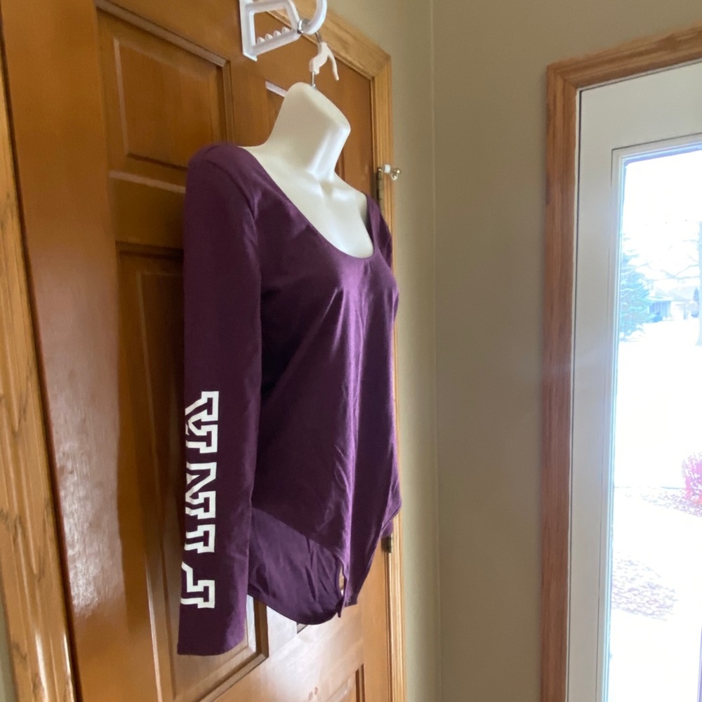 NEW Bodysuit by Pink. Heather purple, size Large.
